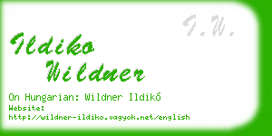 ildiko wildner business card
